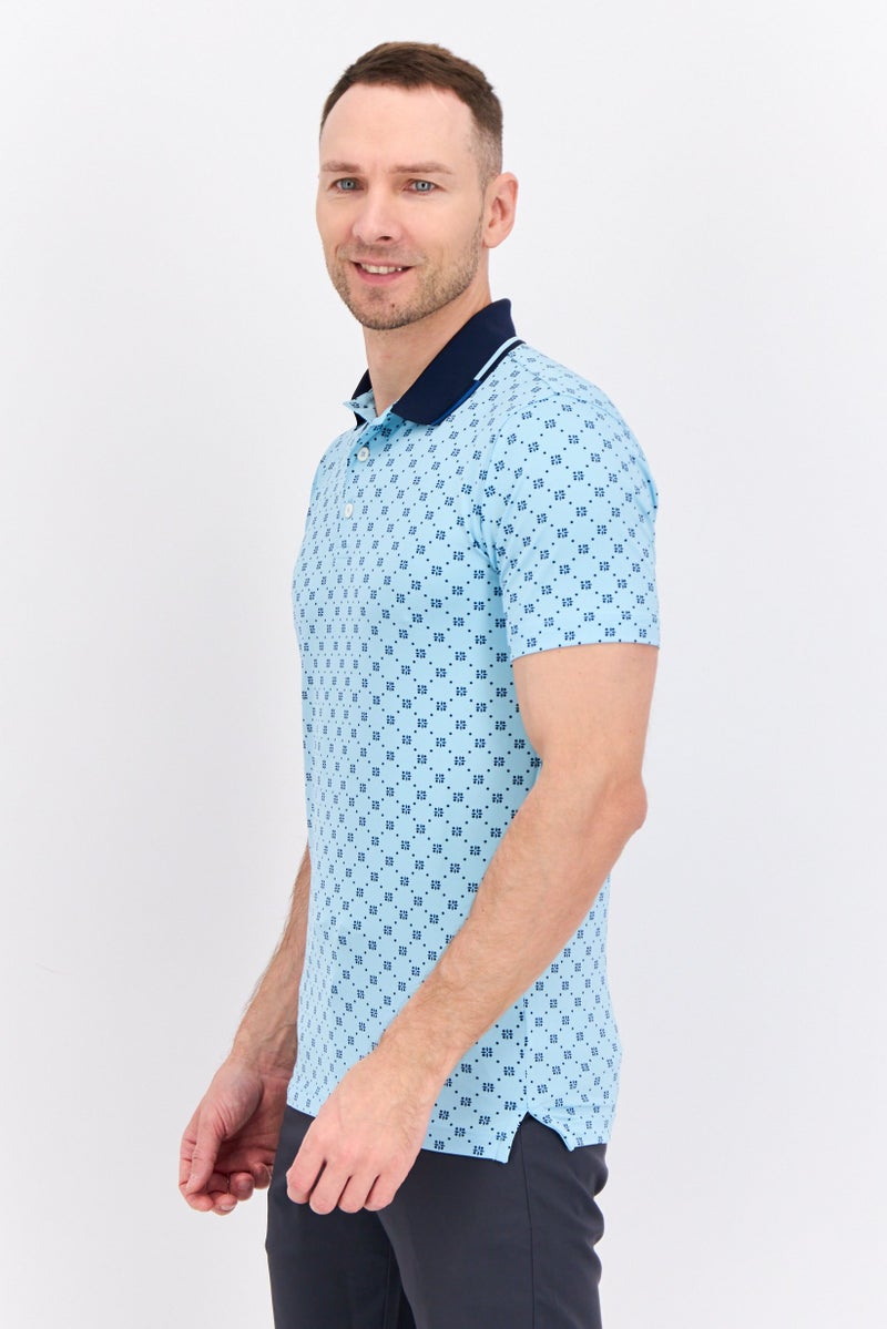 PUMA Men Sportswear Fit Short Sleeve Outdoor Polo Shirt, Blue - Image 2